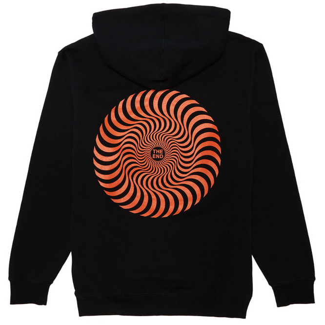 Klassischer Swirl Hoodie Schwarz