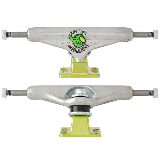 Stage 11 Tony Hawk Forged Hollow 149 Silver/Green Skateboard Trucks