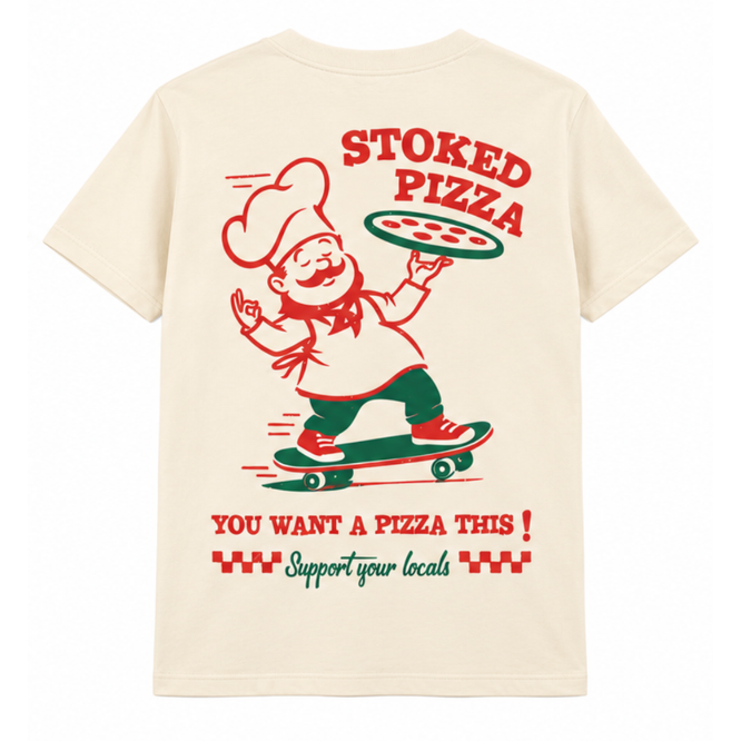 Kids Want a Pizza This T-shirt Natural Raw