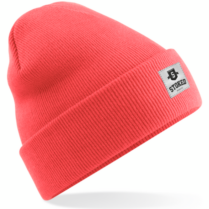 Original Cuffed Shield Beanie Coral