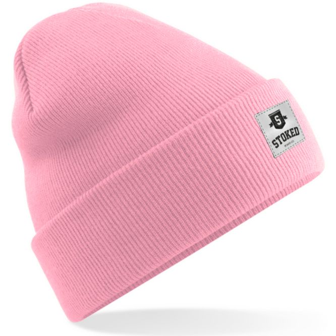 Original Cuffed Shield Beanie Dunkles Rosa