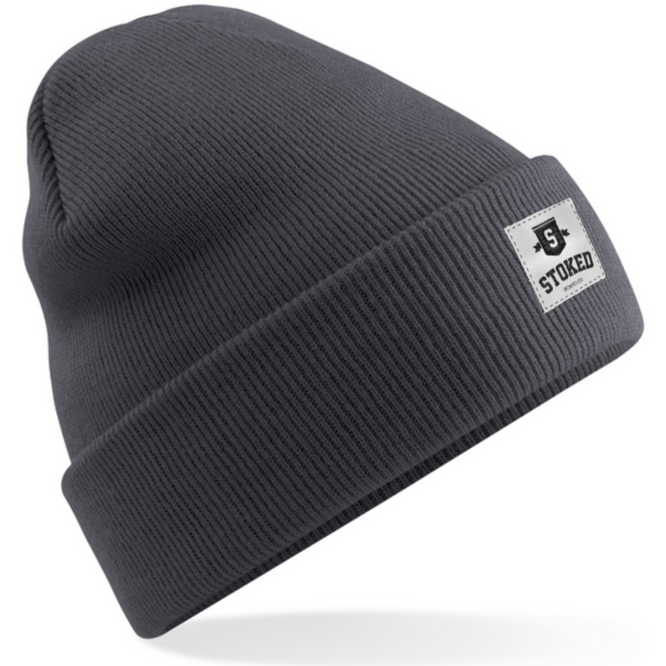 Original Cuffed Shield Beanie Graphite Grey