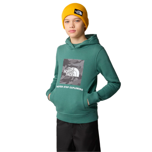 THE NORTH FACE-TEENS BOX P/O HOODIE DARK SAGE/ASPHALT GREY/RAIN CAMO PRINT  - Sweatshirt