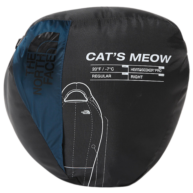 Cat's Meow Regular Öko-Schlafsack Banff Blau/Zinn Grau