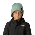 Kids Salty Lined Beanie Slate Moss