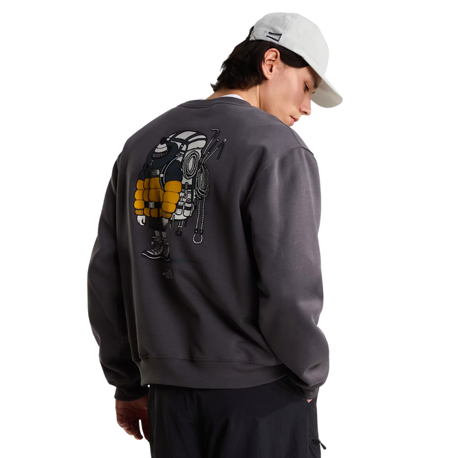 U Gear up Get Out Relaxed Crewneck Sweater Anthracit Grey