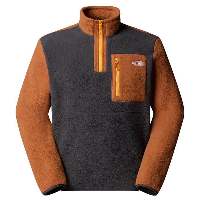 Yumiori 1/4 Zip Fleece Jacket Asphalt Grey/Burnt Umber
