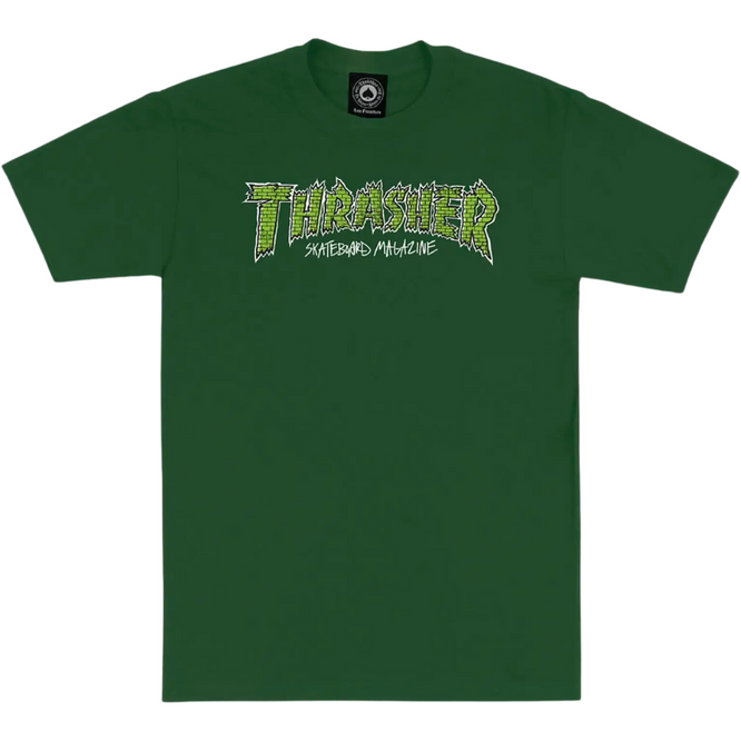 Ziegelstein-T-Shirt Waldgrün