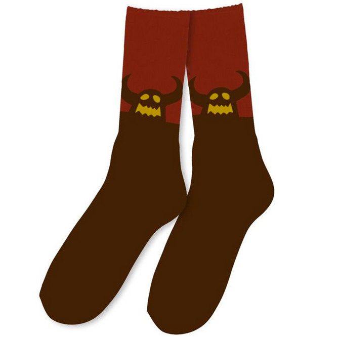 Monster Socken Braun