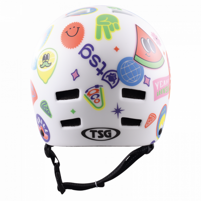 Kinder Nipper Maxi Grafik Design weiß glücklich Aufkleber Helm