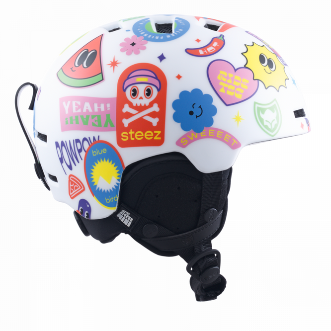 Kids Nipper Mini Graphic Design White Happy Sticker Helm