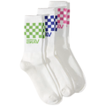 Classic Check Crew Socks 3-Pack White