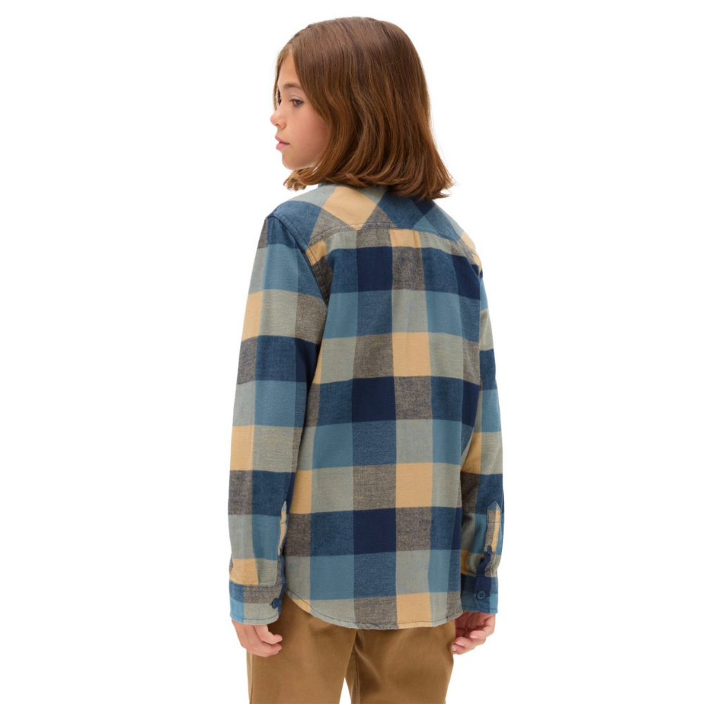 Kids Shirt Box Bluestone/Taos Boardshop Taupe – Flannel Stoked