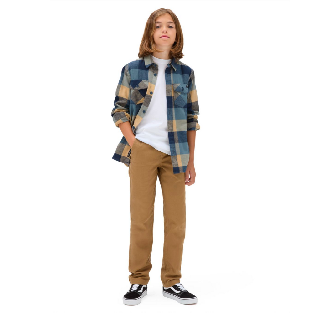 Kids Box Flannel Shirt Bluestone/Taos Taupe – Stoked Boardshop