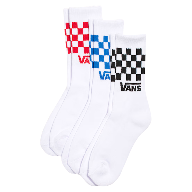 Kids Classic Check Crew Checkboard White  Socks