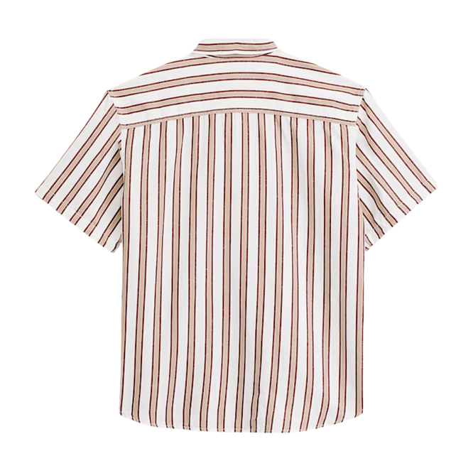 Kids Lawson Stripe Short Sleeve Shirt White/ Potting Soil