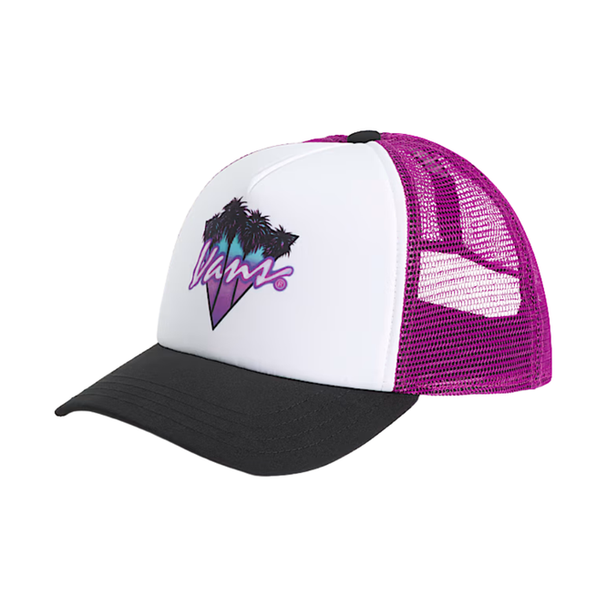 Kids Twisted Trucker Checkboard White