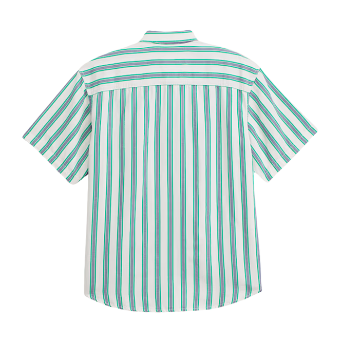 Kids Lawson Stripe Short Sleeve White/Vivid Verdant