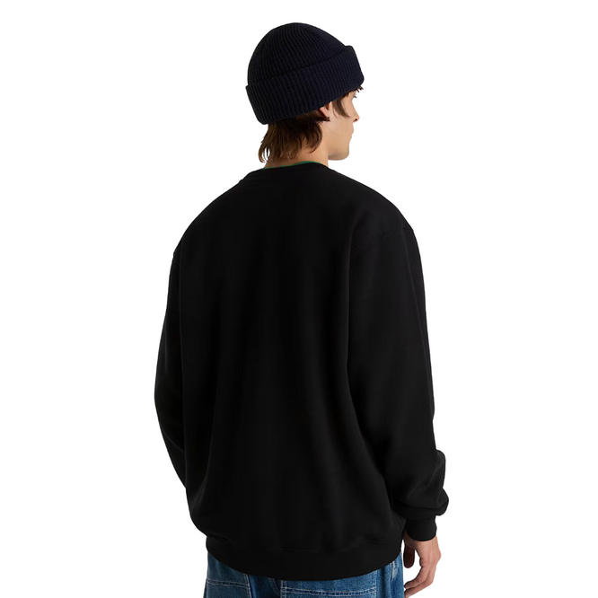 Left Chest Logo Crew Sweatshirt Black