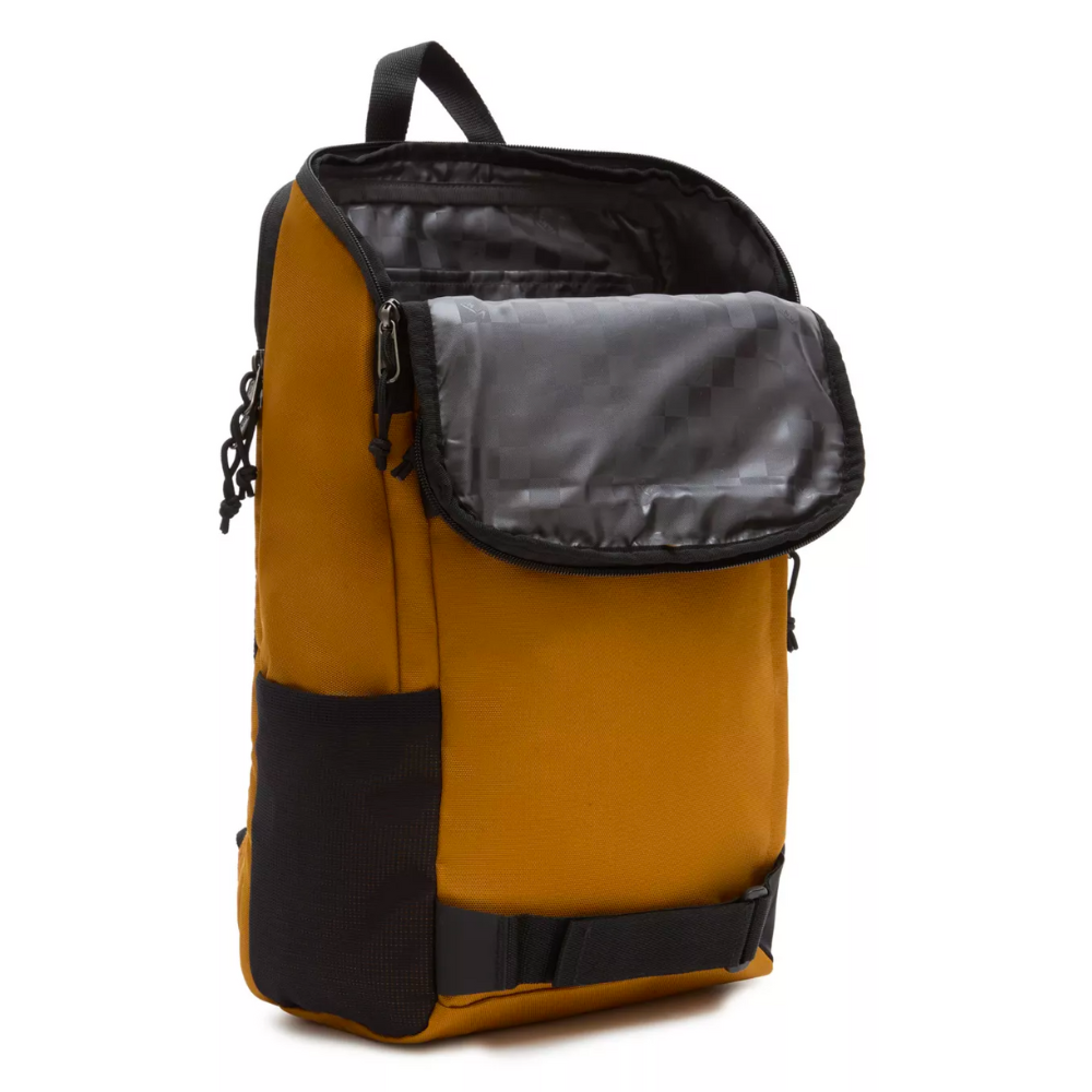 Vans backpack with skateboard top holder