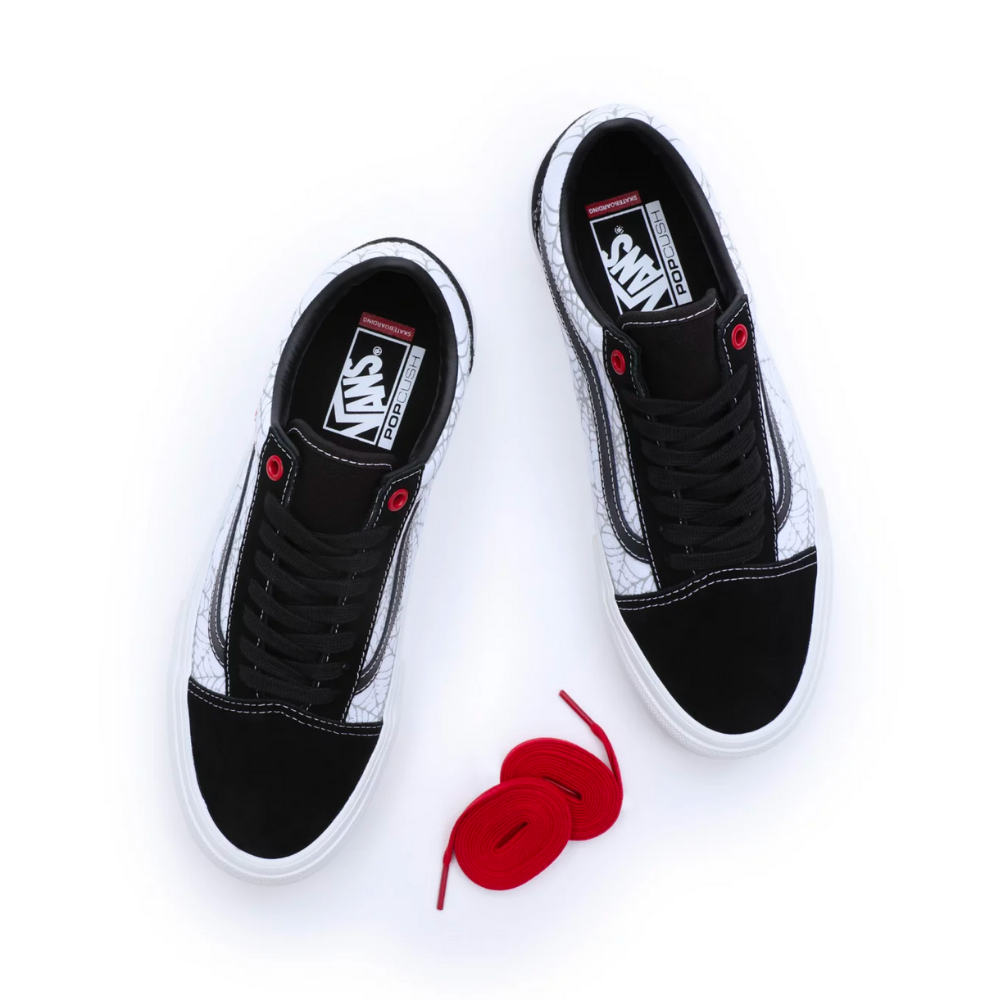 Skate Old Skool Black Widow Spider Black Stoked Boardshop