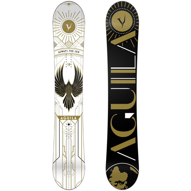 DJ Aguila Weiß Art Deco 2024 Snowboard