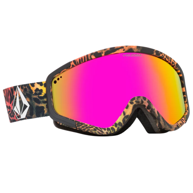 Attunga Acid Leopard + Pink Chrome Lens Snowboard Goggles