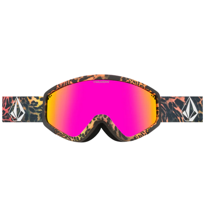Attunga Acid Leopard + Pink Chrome Lens Snowboard Goggles