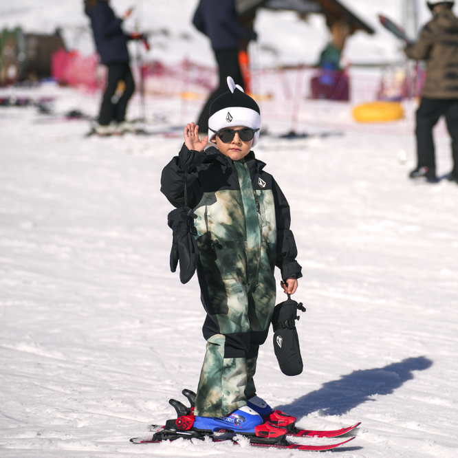 Kids Snow Creature Beanie Black