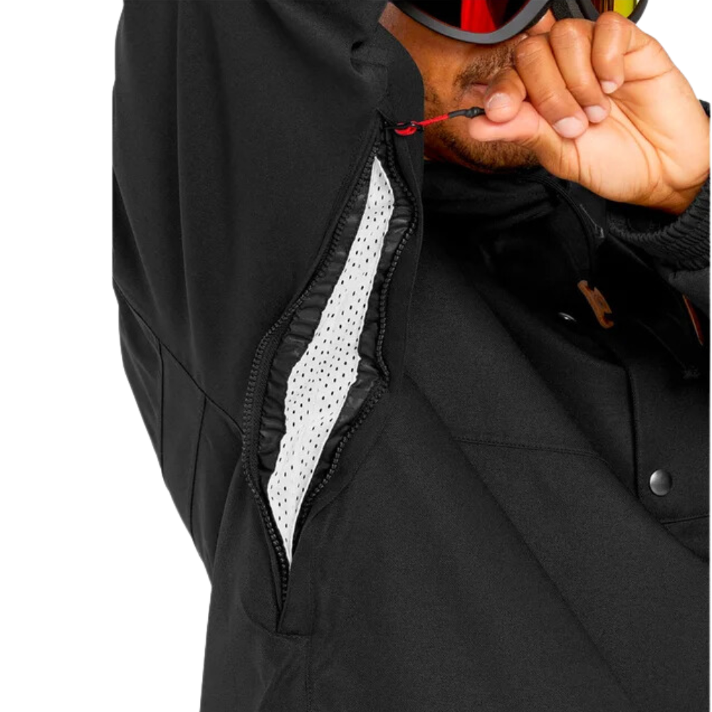 Volcom Longo 20K Pullover Snowboard Jacket Black – Stoked