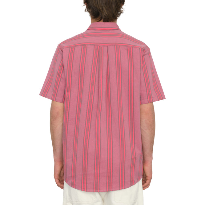 Newbar Stripe Shirt Washed Ruby