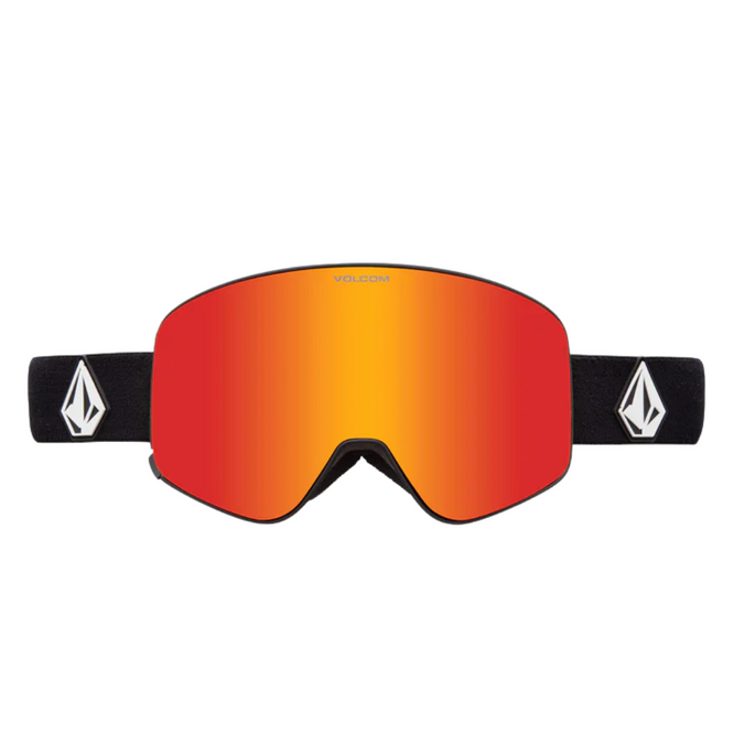 Odyssey Matte Black + Red Chrome Lens Snowboard Goggle