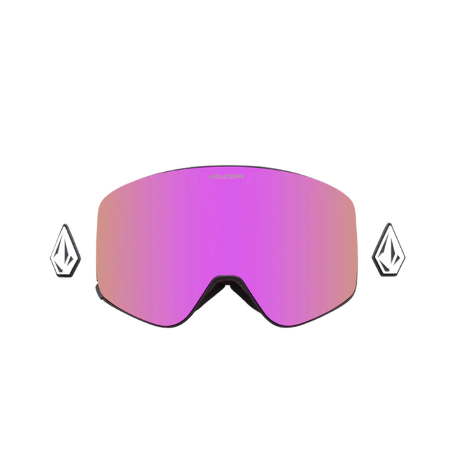 Odyssey Matte White + Pink Chrome Lens Snowboard Goggles