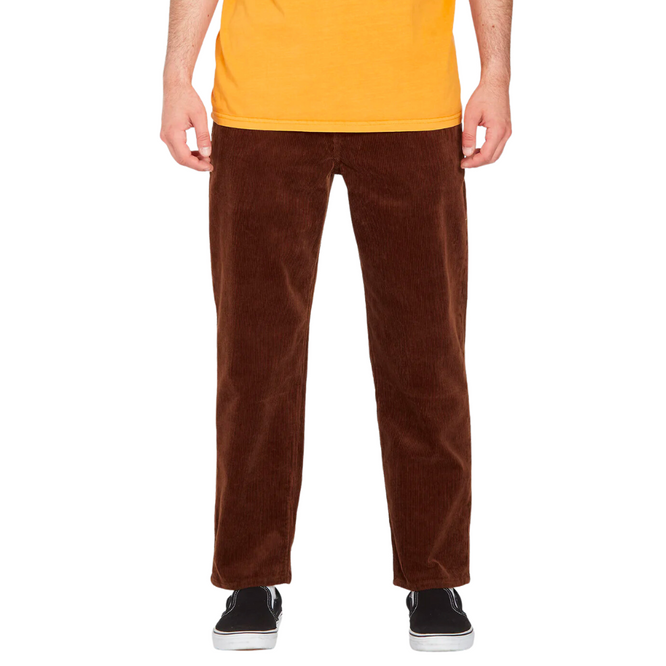 Pantalon extérieur en velours côtelé espacé Burro Brown