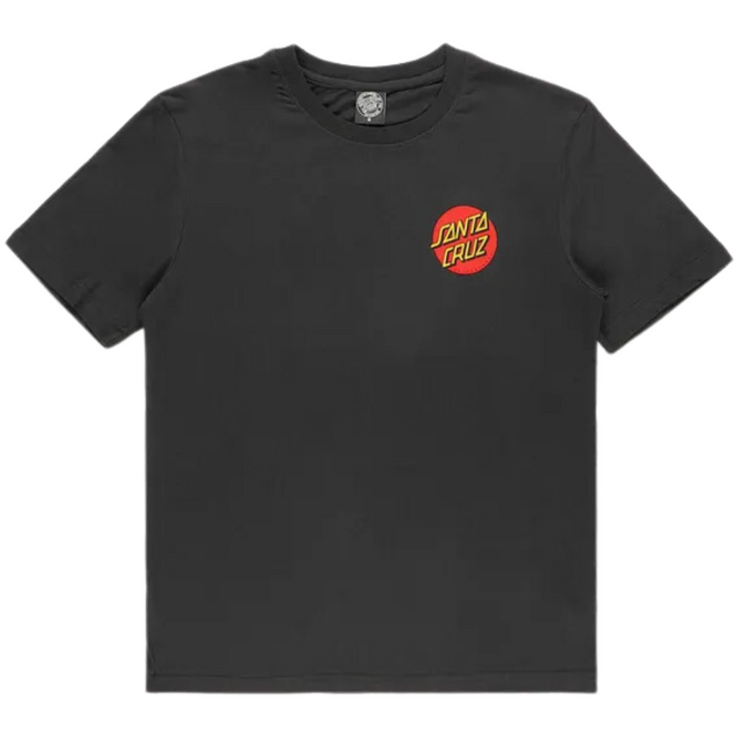 Classic Dot Chest T-Shirt für Damen Schwarz