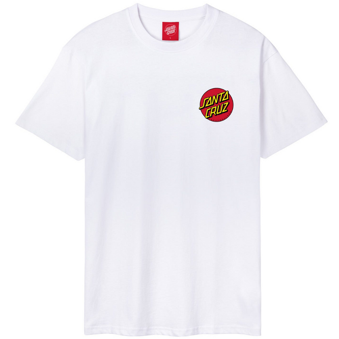 Womens Classic Dot Chest T-shirt Weiß