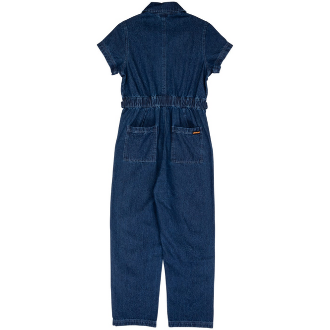 Womens Line Up Utility Jumpsuit Klassisch Blau Denim