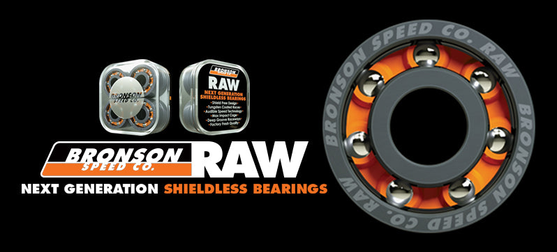 Raw shieldless bearings