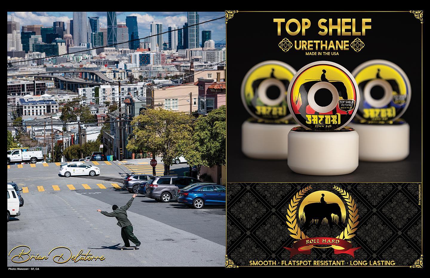 Elephant Top Shelf White/Blue Conical 84b 54mm Skateboard Wheels