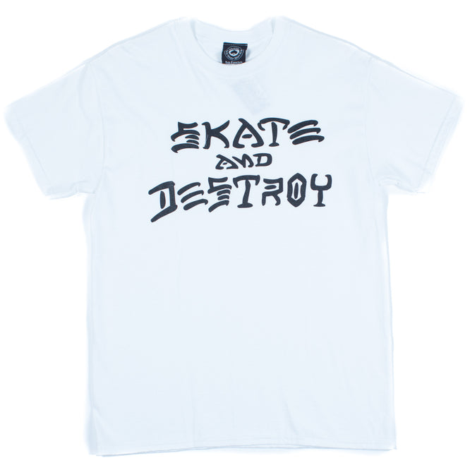T-shirt Skate and Destroy blanc
