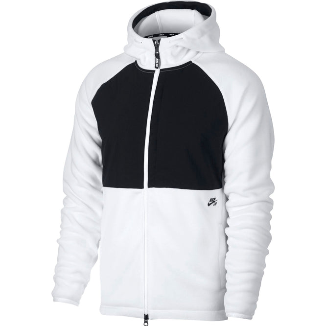 Therma Full Zip Hoodie Polartec Blanc/Noir