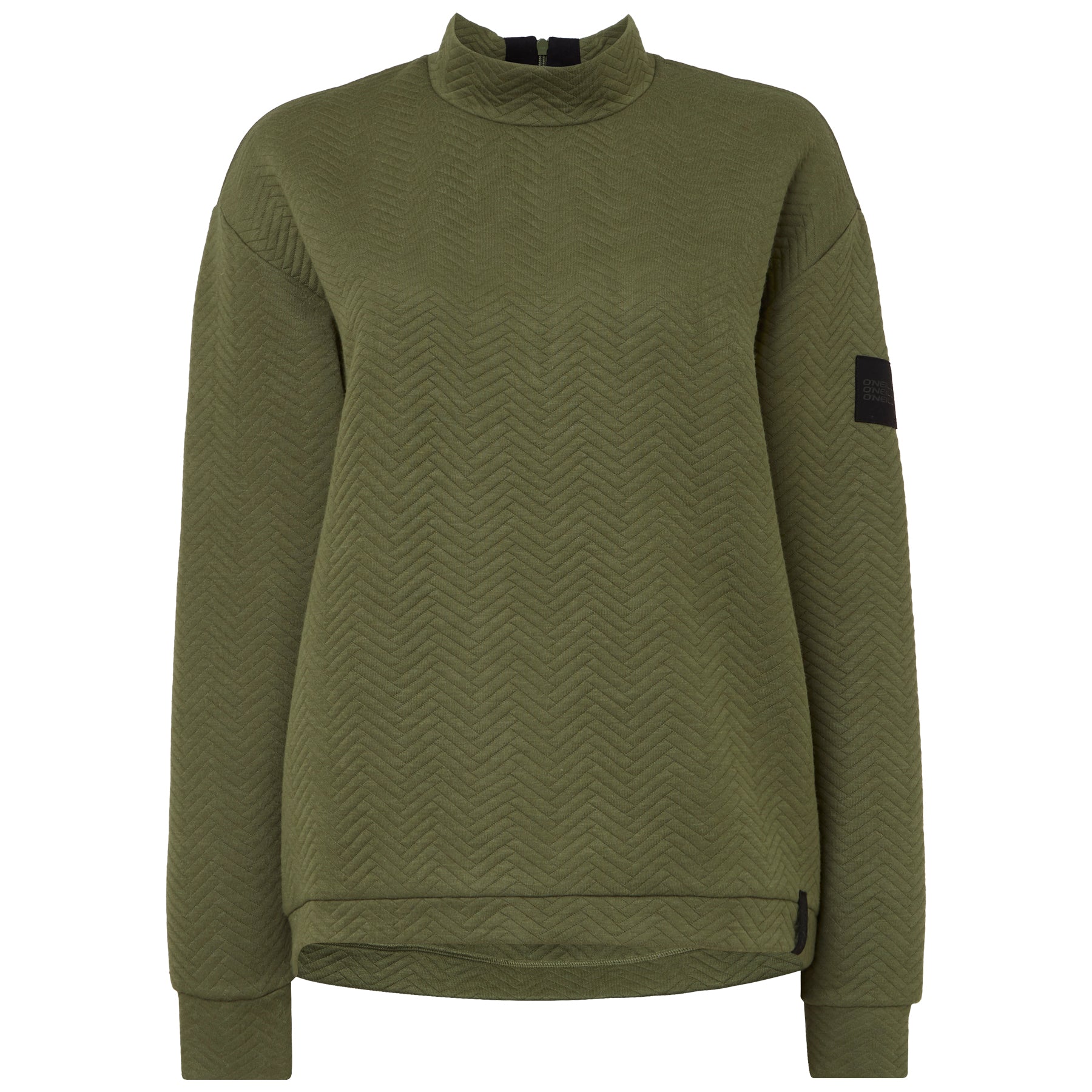 Womens Aralia Quilted Crew Winter Moss