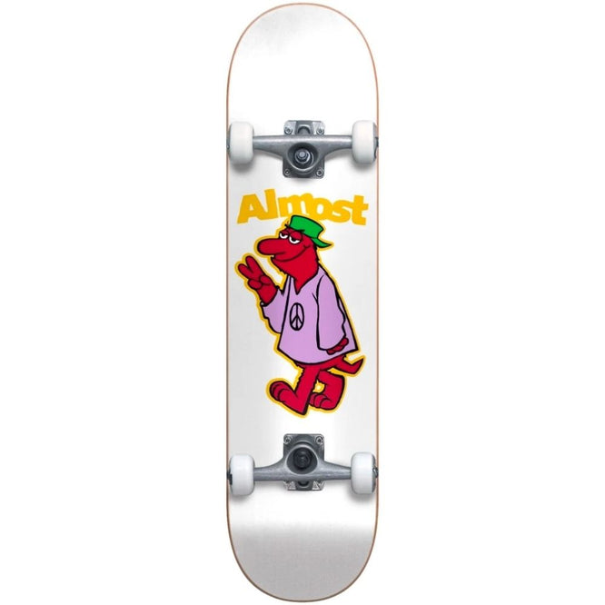 Almost Peace Out White 7.25" Complete Skateboard