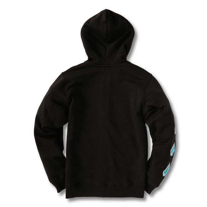Kids Iconic Stone Zip Hoodie Black