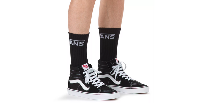 Classic Crew Socks 3 Pack Black