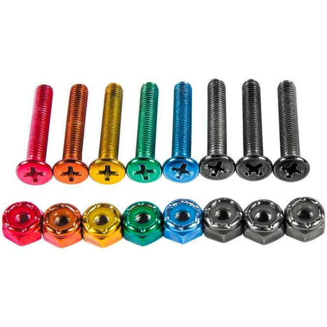 Colorful Little Buddies Anodized 1" Phillips Hardware Set