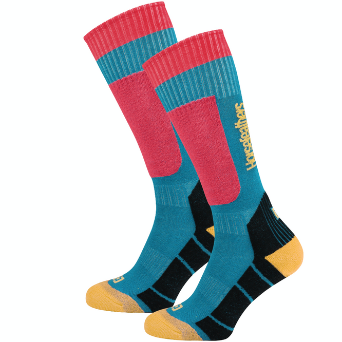 Womens Camoila Thermolite Snowboard Socks Oil Blue