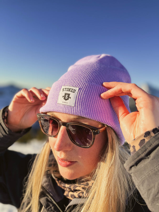 Original Cuffed Shield Beanie Lavender