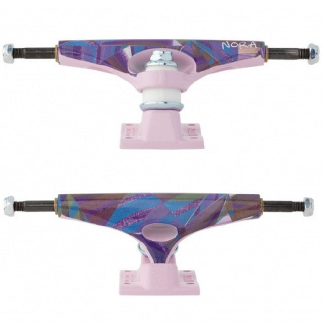 K5 Nora Triangle White/ Blue/ Purple 7.625" Skateboard Trucks