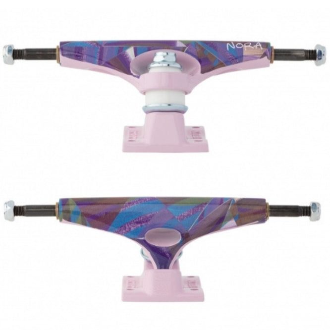 K5 Nora Triangle White/ Blue/ Purple 7.625" Skateboard Trucks